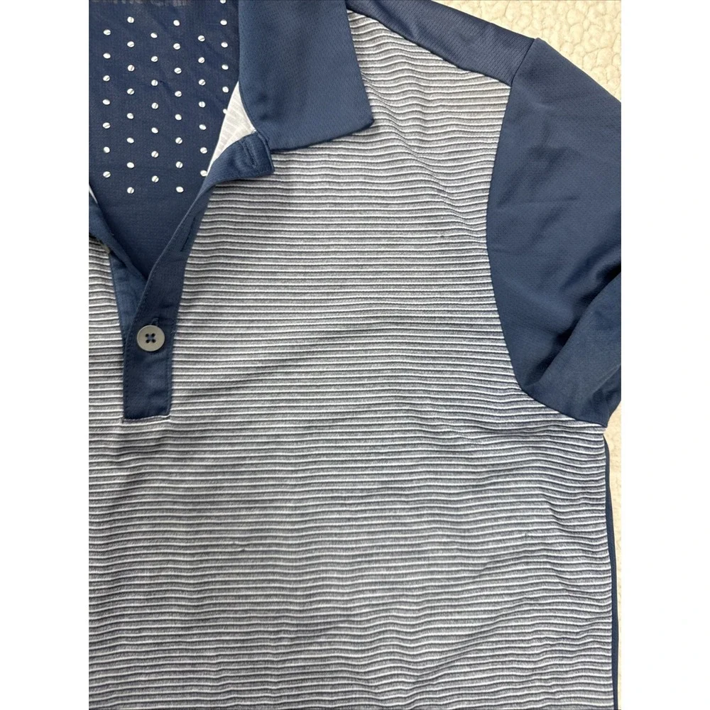 adidas Climachill Men's Polo Shirt Blue/Gray S Short Sleeve Golf‎ Breathable